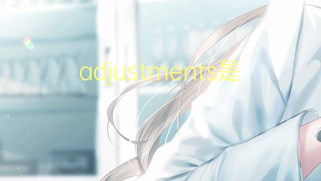 adjustments是什么意思 adjustments的翻译、读音、例句、中文解释