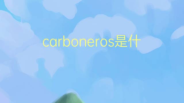 carboneros是什么意思 carboneros的翻译、读音、例句、中文解释