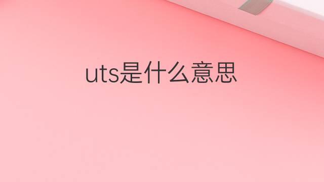 uts是什么意思 uts的翻译、读音、例句、中文解释