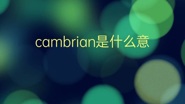 cambrian是什么意思 cambrian的翻译、读音、例句、中文解释