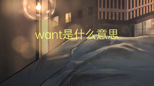 want是什么意思 want的翻译、读音、例句、中文解释