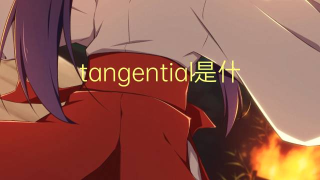 tangential是什么意思 tangential的翻译、读音、例句、中文解释