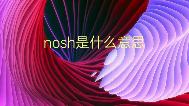 nosh是什么意思 英文名nosh的翻译、发音、来源