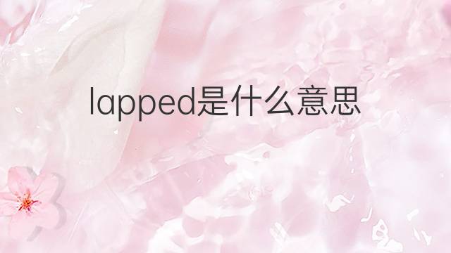 lapped是什么意思 lapped的翻译、读音、例句、中文解释