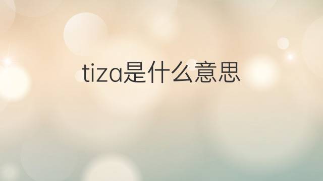 tiza是什么意思 tiza的翻译、读音、例句、中文解释