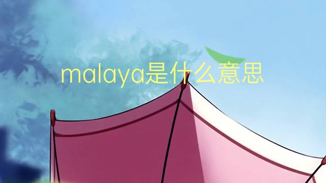 malaya是什么意思 malaya的翻译、读音、例句、中文解释