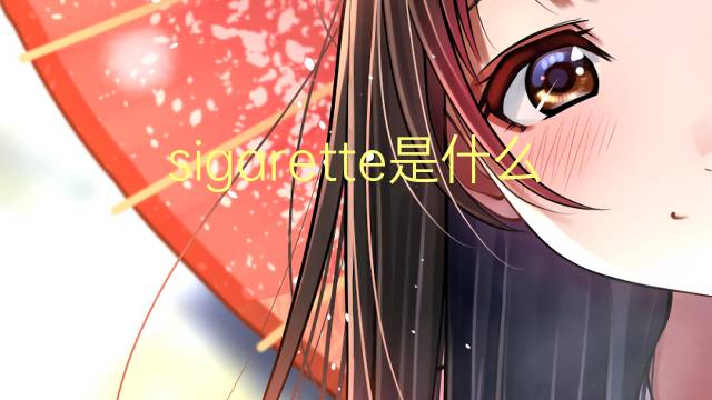 sigarette是什么意思 sigarette的翻译、读音、例句、中文解释