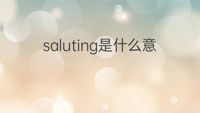 saluting是什么意思 saluting的翻译、读音、例句、中文解释