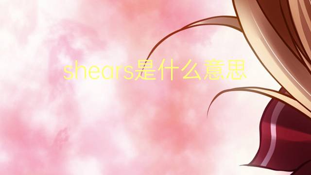 shears是什么意思 shears的翻译、读音、例句、中文解释