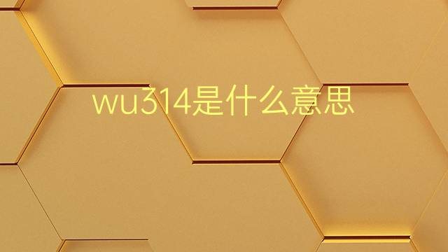 wu314是什么意思 wu314的翻译、读音、例句、中文解释