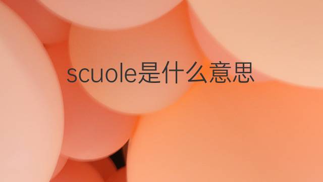 scuole是什么意思 scuole的翻译、读音、例句、中文解释