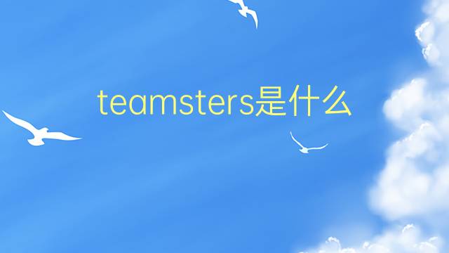 teamsters是什么意思 teamsters的翻译、读音、例句、中文解释