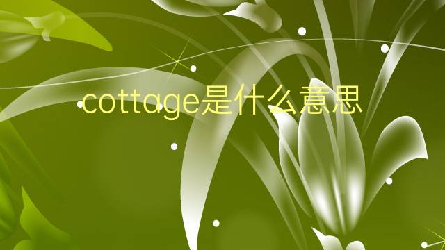 cottage是什么意思 cottage的翻译、读音、例句、中文解释