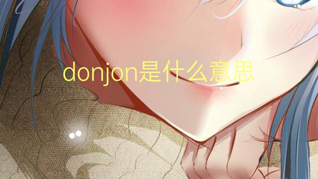 donjon是什么意思 donjon的翻译、读音、例句、中文解释