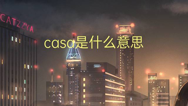 casa是什么意思 casa的翻译、读音、例句、中文解释