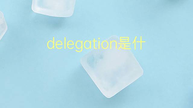 delegation是什么意思 delegation的翻译、读音、例句、中文解释