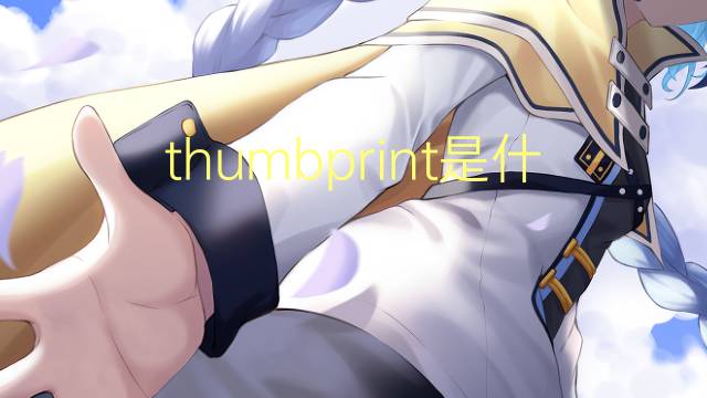 thumbprint是什么意思 thumbprint的翻译、读音、例句、中文解释