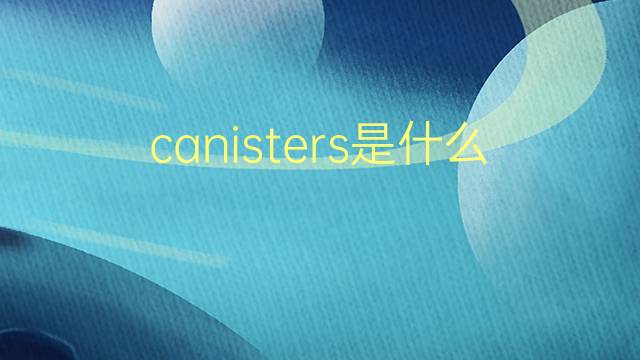 canisters是什么意思 canisters的翻译、读音、例句、中文解释