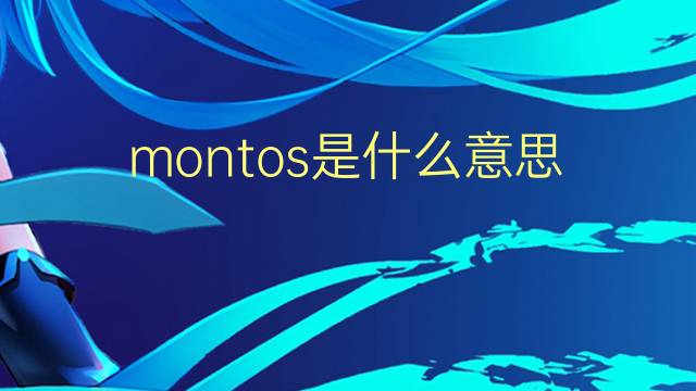 montos是什么意思 montos的翻译、读音、例句、中文解释