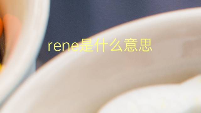 rene是什么意思 rene的翻译、读音、例句、中文解释