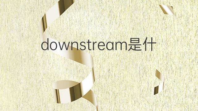 downstream是什么意思 downstream的翻译、读音、例句、中文解释