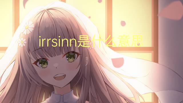 irrsinn是什么意思 irrsinn的翻译、读音、例句、中文解释