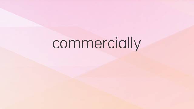 commercially是什么意思 commercially的翻译、读音、例句、中文解释