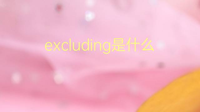 excluding是什么意思 excluding的翻译、读音、例句、中文解释