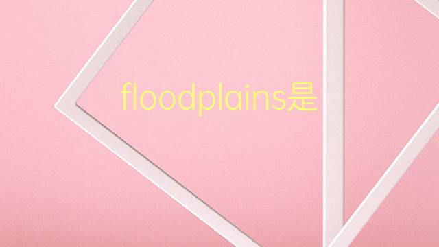 floodplains是什么意思 floodplains的翻译、读音、例句、中文解释