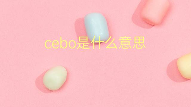 cebo是什么意思 cebo的翻译、读音、例句、中文解释