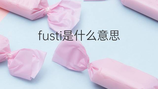 fusti是什么意思 fusti的翻译、读音、例句、中文解释