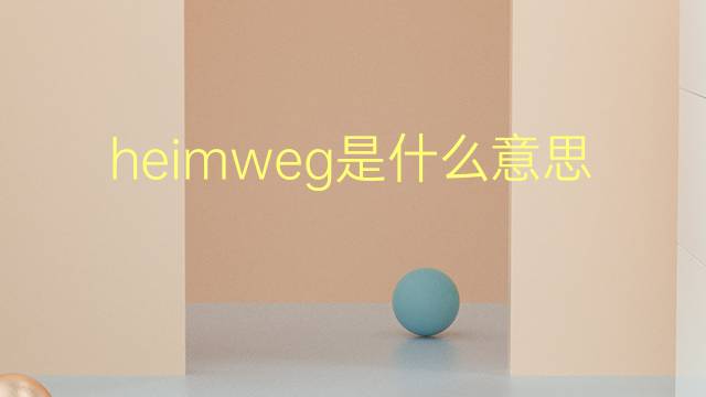 heimweg是什么意思 heimweg的翻译、读音、例句、中文解释