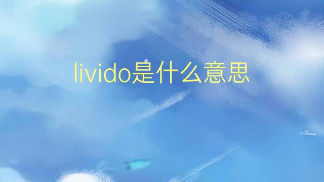 livido是什么意思 livido的翻译、读音、例句、中文解释