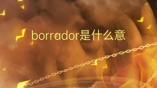 borrador是什么意思 borrador的翻译、读音、例句、中文解释