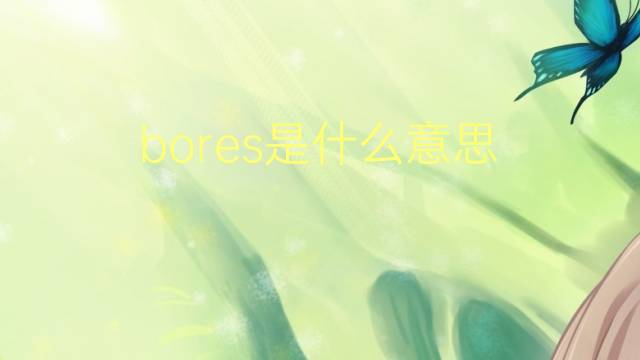 bores是什么意思 bores的翻译、读音、例句、中文解释