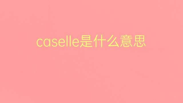 caselle是什么意思 caselle的翻译、读音、例句、中文解释