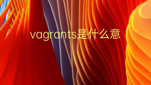 vagrants是什么意思 vagrants的翻译、读音、例句、中文解释