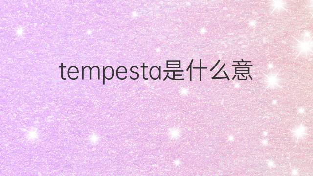 tempesta是什么意思 tempesta的翻译、读音、例句、中文解释