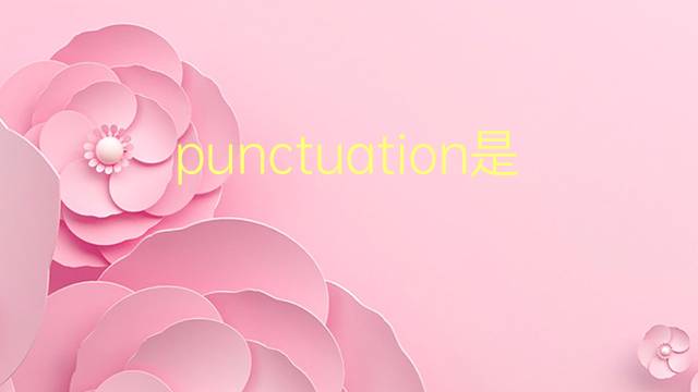 punctuation是什么意思 punctuation的翻译、读音、例句、中文解释