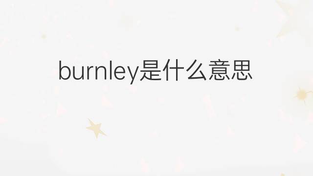 burnley是什么意思 英文名burnley的翻译、发音、来源