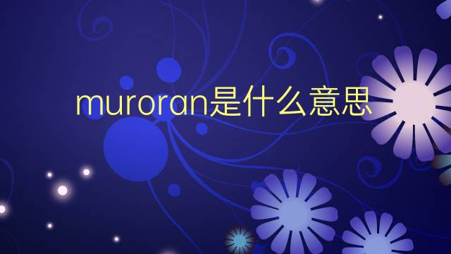 muroran是什么意思 muroran的翻译、读音、例句、中文解释