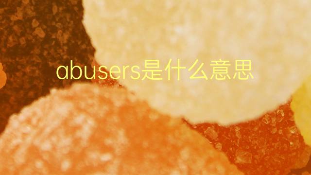 abusers是什么意思 abusers的翻译、读音、例句、中文解释