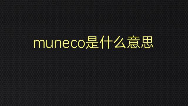 muneco是什么意思 muneco的翻译、读音、例句、中文解释