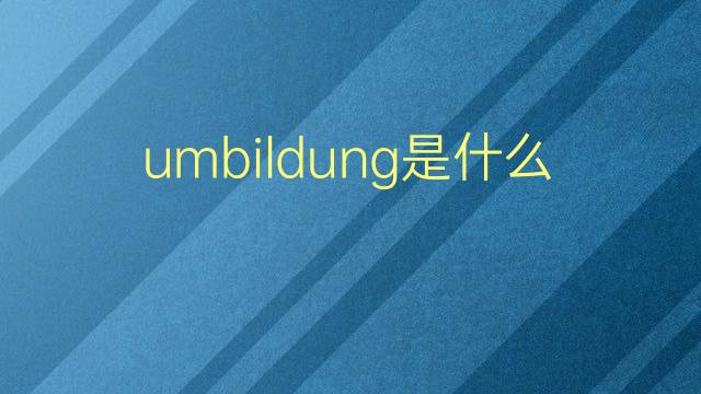 umbildung是什么意思 umbildung的翻译、读音、例句、中文解释