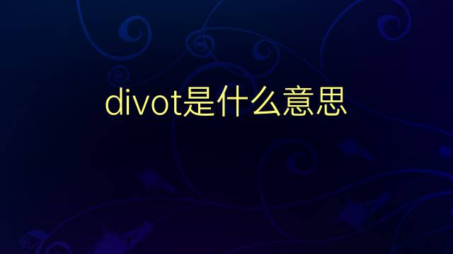 divot是什么意思 divot的翻译、读音、例句、中文解释