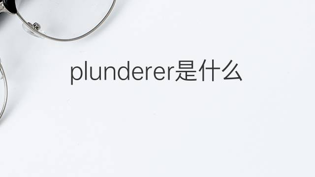 plunderer是什么意思 plunderer的翻译、读音、例句、中文解释