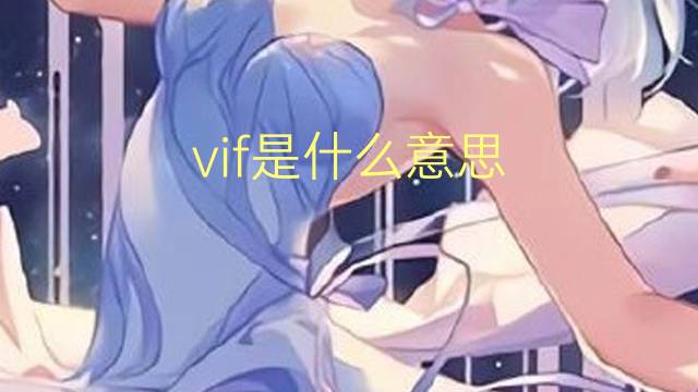 vif是什么意思 vif的翻译、读音、例句、中文解释