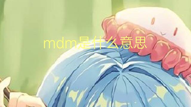 mdm是什么意思 mdm的翻译、读音、例句、中文解释