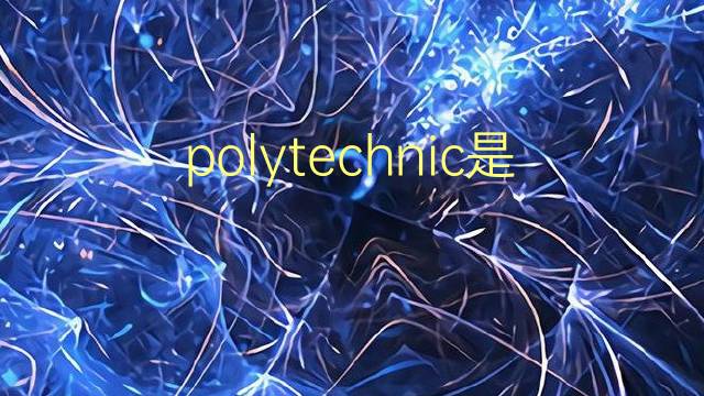 polytechnic是什么意思 polytechnic的翻译、读音、例句、中文解释