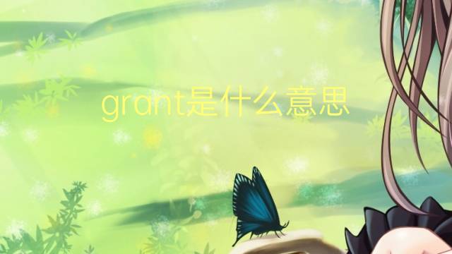 grant是什么意思 grant的翻译、读音、例句、中文解释